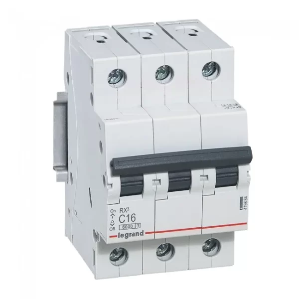 Interruptor Automático 3x63A Legrand Curva C 6Ka