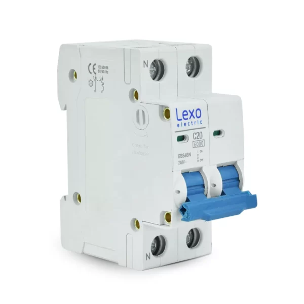 Interruptor Automático 2x20A 6Ka LEXO Curva C