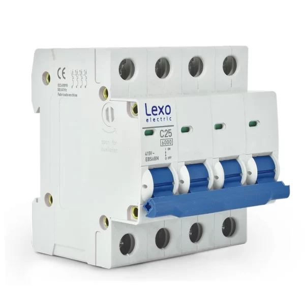 Interruptor Automático 4x25A 6Ka LEXO Curva C
