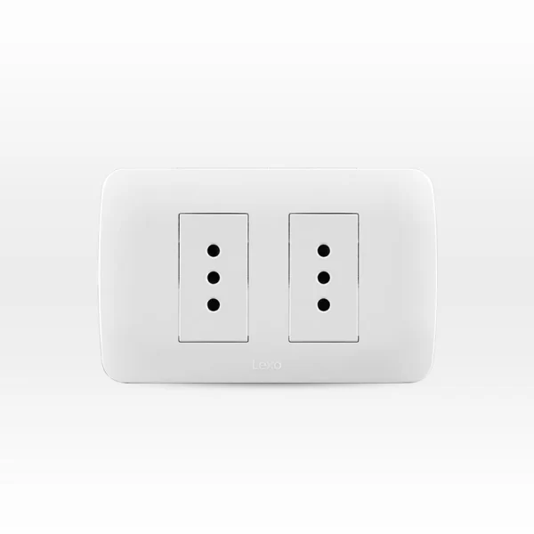 Enchufe Doble 10a Simple Blanco