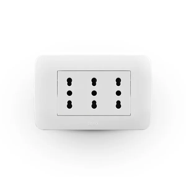 Enchufe Tríplex 16a Simple Blanco