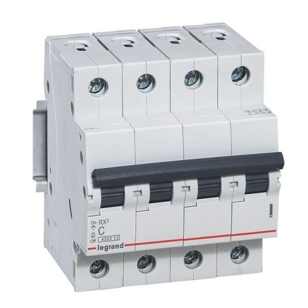 Interruptor Automático 4x63A Legrand Curva C 6Ka