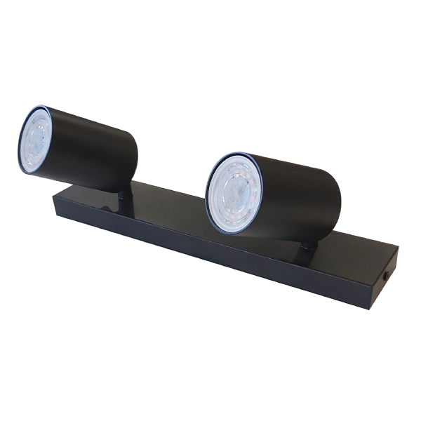 Foco Barra Doble GU10 Negro SKU3002435