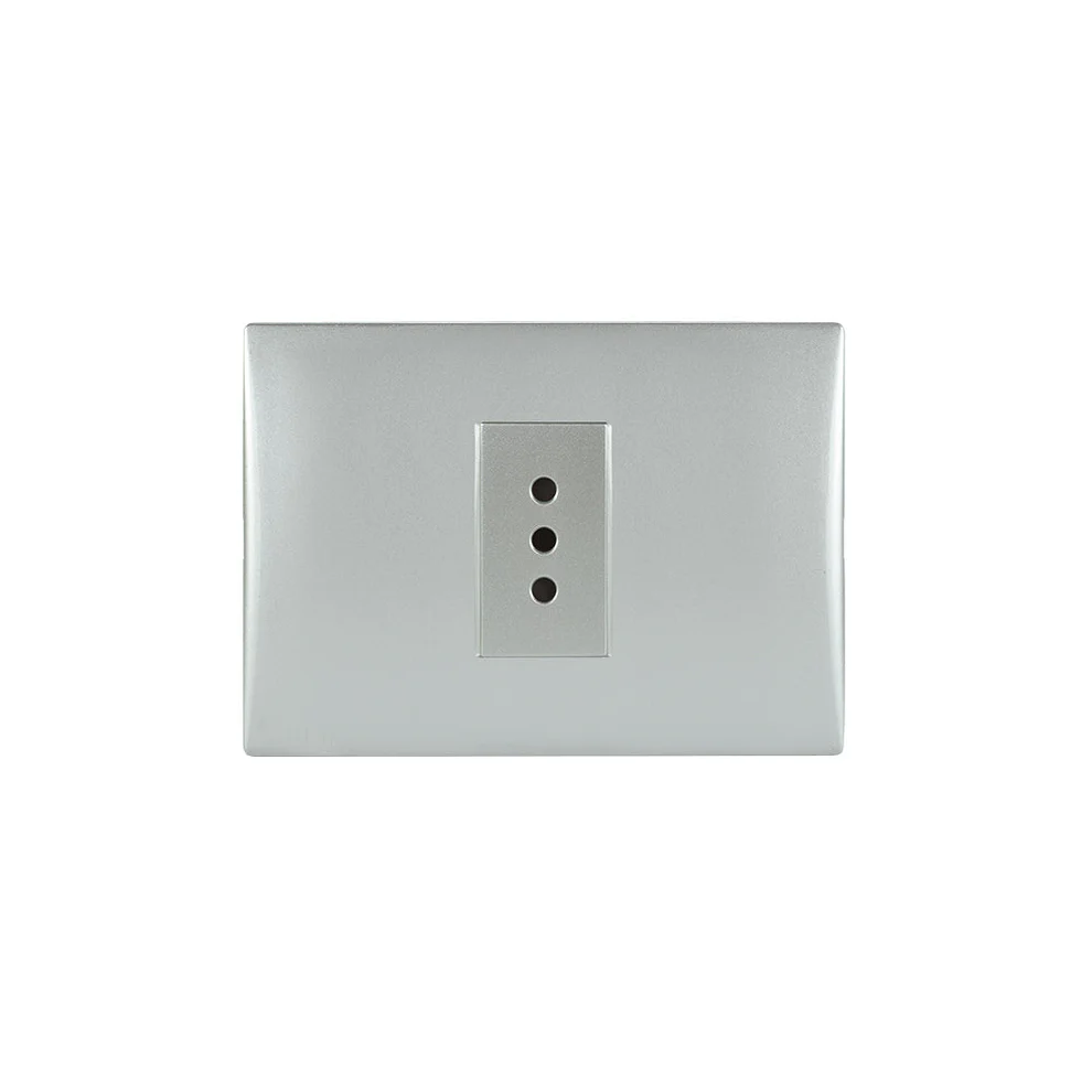 Enchufe Andes simple 10a Silver LEXO